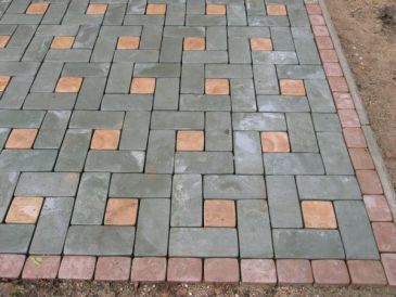 Фото отмостки из тротуарной плитки своими руками 1