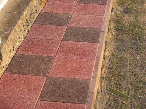 Фото уложенной тротуарной плитки Черепашка 2