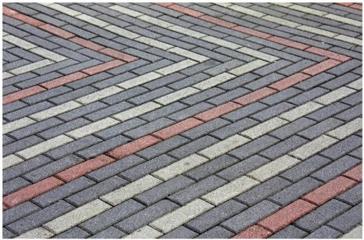 Фото уложенной тротуарной плитки Кирпичик 1