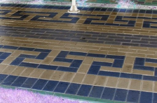 Фото уложенной тротуарной плитки Кирпичик 11